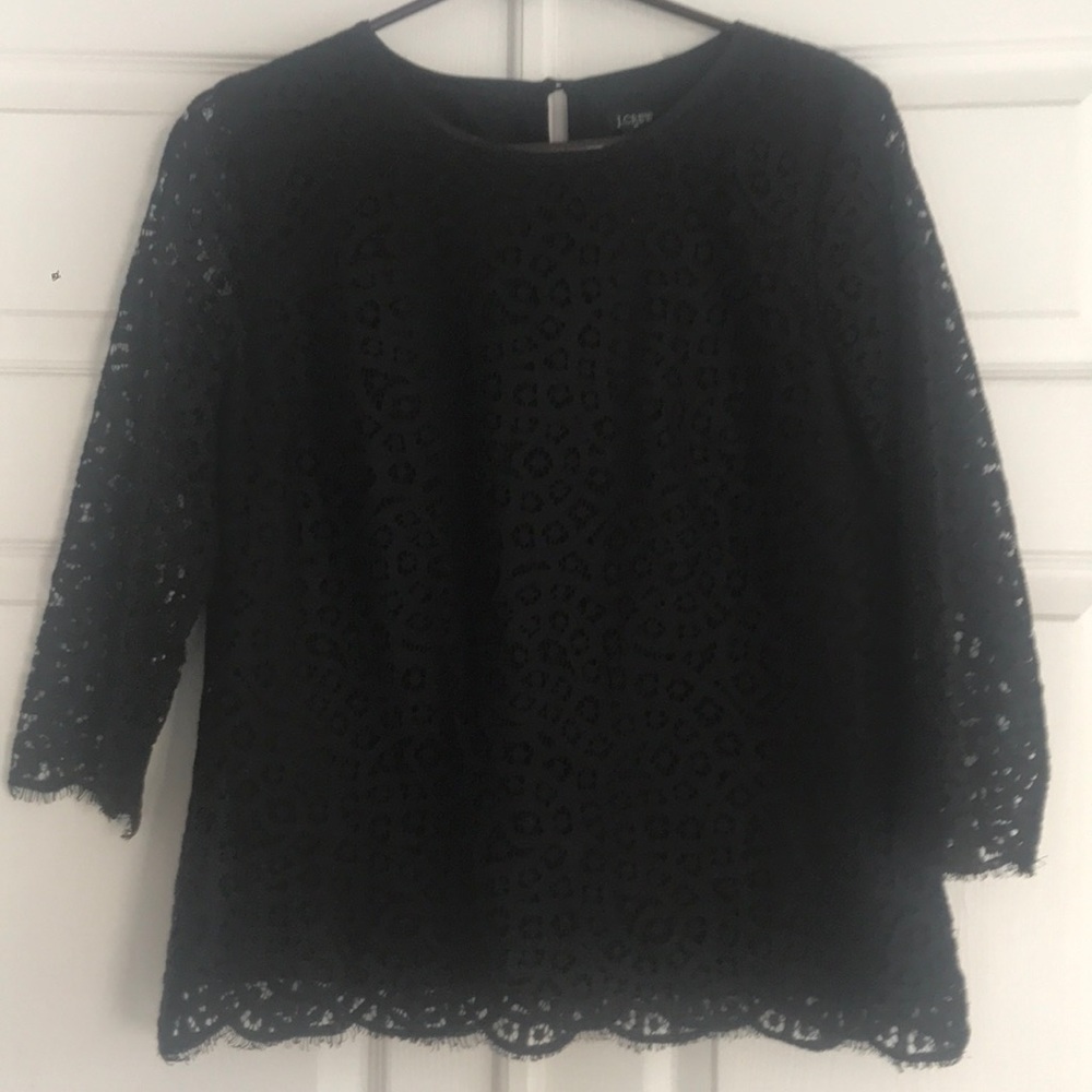 Jcrew black top, like new